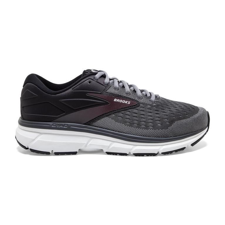 Brooks Dyad 11 Men's Road Running Shoes - Black/Blackened Pearl/Alloy/Red (12350-EIAT)
